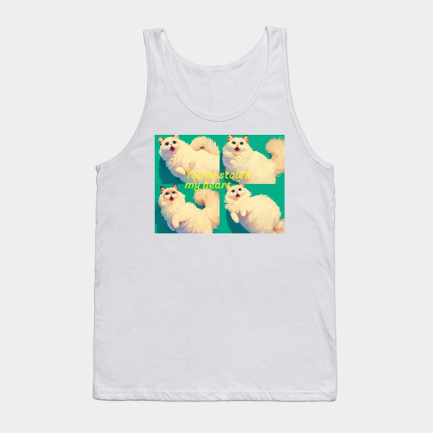 Surprised Whiskers Collection XIV Tank Top by DinoPals